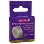 ПЛАСТИР МЕДИЧНИЙ тм "BIOLIKAR" ПЕРФОРОВАНИЙ ПРОЗОРИЙ НА ПОЛІМЕРНІЙ ОСНОВІ 1,25 см х 500 см  №1