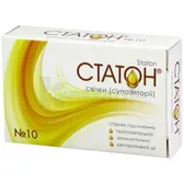 СТАТОН СВІЧКИ (СУПОЗИТОРІЇ) ЗАСІБ ГІГІЄНІЧНО-ПРОФІЛАКТИЧНИЙ супозиторії 1.4 г  №10