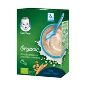 КАША СУХА МОЛОЧНА ШВИДКОРОЗЧИННА GERBER® ORGANIC ПШЕНИЧНО-ВІВСЯНА 240 г для дітей від 6 місяців  №9