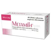 Метамін® таблетки, вкриті оболонкою 500 мг  №60