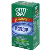 ОПТИ-ФРІ® ЕКСПРЕС® БАГАТОЦІЛЬОВИЙ РОЗЧИН флакон 120 мл з контейнером для зберігання лінз  №1
