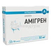 Амігрен капсули 50 мг блістер у коробці  №10