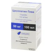 Цисплатин-Тева концентрат для розчину для інфузій 0,5 мг/мл флакон 100 мл  №1