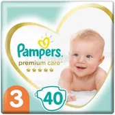 ПІДГУЗНИКИ ДИТЯЧІ PAMPERS PREMIUM CARE midi (6-10 кг)  №40