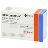 Фраксипарин® розчин  для ін'єкцій 3800 МО анти-Ха шприц 0.4 мл  №10