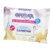 СЕРВЕТКИ КОСМЕТИЧНІ ВОЛОГІ "ФРЕШКА" для інтимної гігієни  №20