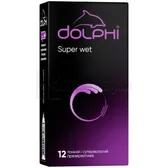 ПРЕЗЕРВАТИВИ DOLPHI СУПЕРТОНКІ У СИЛІКОНОВОМУ ЗМАЩУВАЧІ Super Wet  №12