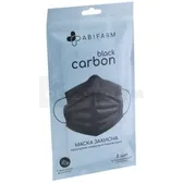 Маска захисна Black Carbon тришарова стерильна біорозкладна з вугільним фільтром  №5