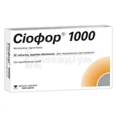 Сіофор® 1000 таблетки, вкриті плівковою оболонкою 1000 мг  №30