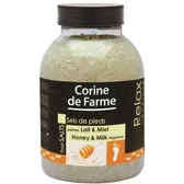 Сіль морська для ванн "Corine De Farme" для ног 1.3 кг мед та молоко  №1