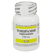 Топірамін таблетки, вкриті оболонкою 100 мг флакон  №100