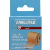 ПЛАСТИР МЕДИЧНИЙ НА ТКАНИННІЙ ОСНОВІ "ANGELMED" 2,5 см х 500 см, тілесний  №1
