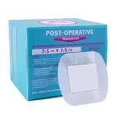 Пластир MILPLAST Post-operative waterproof післяопераційний на водостійкій основі 7,5 см х 7,5 см  №1