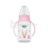 Пляшечка для годування "Wee Baby" з ручками 150 мл навчальна, соска №2  №1