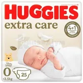 Підгузки дитячі гігієнічні Huggies® Extra Care розмір 0  №25