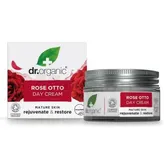 Крем для обличчя "DR. Organic" денний з олією троянди Отто 50 мл для омолодження та відновлення шкіри  №1