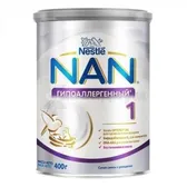 СУХАЯ МОЛОЧНАЯ СМЕСЬ "NAN 1 ГИПОАЛЛЕРГЕННЫЙ" банка жестяная 400 г с рождения  №1