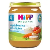 HiPP Органическое рагу овощное с рисом и курицей 125 г с 4 месяцев  №1