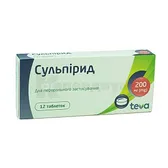 Сульпирид таблетки 200 мг блистер  №12