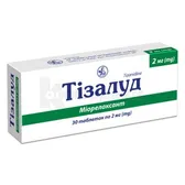 Тизалуд таблетки 2 мг блистер  №30