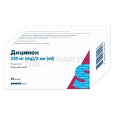 Дицинон раствор для инъекций 250 мг ампула 2 мл  №50