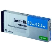 Энап®-HL таблетки 10 мг + 12,5 мг блистер  №20