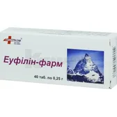 ЭУФИЛЛИН-ФАРМ таблетки 0,25 г  №40