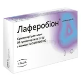 Лаферобион® суппозитории 500000 МЕ контурная ячейковая упаковка в пачке  №10
