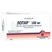 Лотар® таблетки, покрытые пленочной оболочкой 100 мг блистер  №30