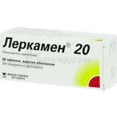 Леркамен® 20 таблетки, покрытые пленочной оболочкой 20 мг блистер  №60