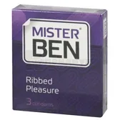 ПРЕЗЕРВАТИВЫ ЛАТЕКСНЫЕ В СИЛИКОНОВОЙ СМАЗКЕ MISTER BEN ребристые  №3
