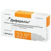 Диферелин® порошок для суспензии для инъекций с пролонг. высвобождением 22,5 мг флакон + растворитель в ампулах 2 мл, одноразовый шприц и две иглы  №1