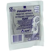 ПЕРЧАТКИ МЕДИЦИНСКИЕ ЛАТЕКСНЫЕ СМОТРОВЫЕ СТЕРИЛЬНЫЕ "IGAR" размер L  №1