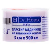 ПЛАСТЫРЬ МЕДИЦИНСКИЙ "H Dr. House" 3 см х 500 см упаковка пластиковая на тканевой основе  №1