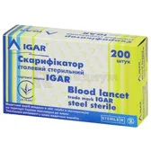 СКАРИФИКАТОР СТАЛЬНОЙ СТЕРИЛЬНЫЙ торговой марки IGAR  №200