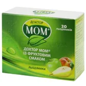 Доктор Мом® с фруктовым вкусом леденцы стрип  №20
