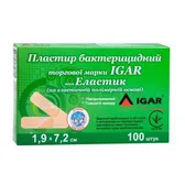 ПЛАСТЫРЬ БАКТЕРИЦИДНЫЙ торговой марки IGAR тип ЭЛАСТИК (на эластичной полимерной основе) 1,9 см х 7,2 см  №1
