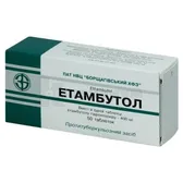 Этамбутол таблетки 400 мг блистер в пачке  №50