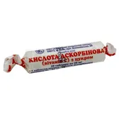 Кислота аскорбиновая (витамин C) с сахаром таблетки 25 мг в этикетке  №10