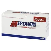 Меронем порошок для раствора для инъекций 1000 мг флакон  №10