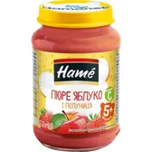 ПЮРЕ НА ФРУКТОВО-ЯГОДНОЙ ОСНОВЕ ДЛЯ ДЕТСКОГО ПИТАНИЯ (КОНСЕРВЫ) тм "HAME" яблоко и клубника 190 г  №1