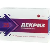 Декриз таблетки, покрытые пленочной оболочкой 25 мг блистер  №30
