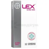 ПРЕЗЕРВАТИВЫ ЛАТЕКСНЫЕ В СИЛИКОНОВОЙ СМАЗКЕ LEX сверхтонкие  №12