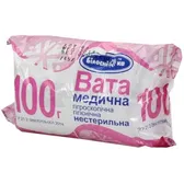 Вата медицинская гигроскопическая гигиеническая нестерильная рулон 100 г тм "Белоснежка"  №1