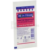 ПЛАСТЫРЬ МЕДИЦИНСКИЙ БАКТЕРИЦИДНЫЙ "H Dr. House" 4 см х 10 см на нетканой основе  №1