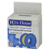 ПЛАСТЫРЬ МЕДИЦИНСКИЙ "H Dr. House" 2,5 см х 500 см пластиковая катушка, в бумажной коробке на тканевой основе  №1