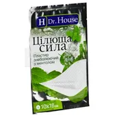 ПЛАСТЫРЬ ОБЕЗБОЛИВАЮЩИЙ С МЕНТОЛОМ "ЦЕЛЕБНАЯ СИЛА" "H Dr House" 10 см х 18 см перфорированный  №1