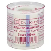 ПЛАСТЫРЬ МЕДИЦИНСКИЙ "H Dr. House" 5 см х 500 см пластиковая катушка на нетканой основе  №1