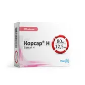 Корсар® Н таблетки, покрытые пленочной оболочкой 80 мг + 12,5 мг блистер  №30