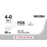 PDS II (полидиоксанон монофиламентная нить) 4/0, фиолет. 90 см +2 иглы 17 мм колющие 1/2  №1